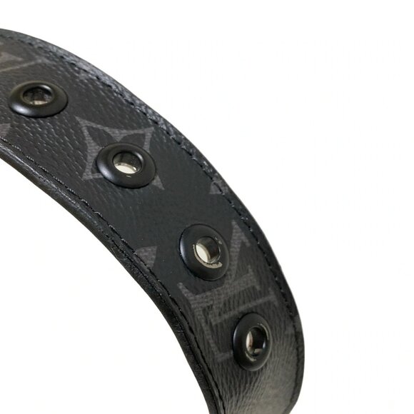 Authentic LOUIS VUITTON Black Monogram Eclipse Belt br438-122525 - Picture 6 of 7